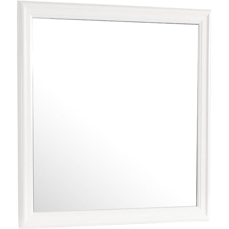 Glory Furniture Louis Phillipe Mirror in White