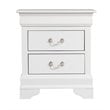Glory Furniture Louis Phillipe 2 Drawer Nightstand in White