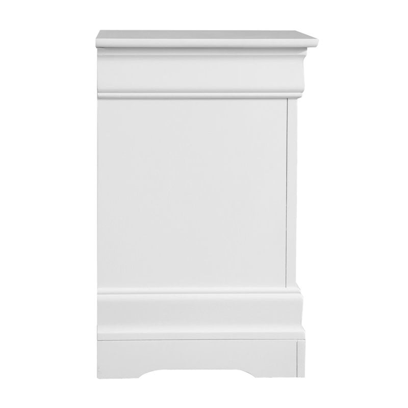 Glory Furniture Louis Phillipe 2 Drawer Nightstand in White