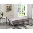 Glory Furniture Derek Velvet Upholstered Ottoman in Gray