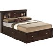 Glory Furniture Louis Phillipe Full Storage Bed in Cappuccino