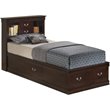 Glory Furniture Louis Phillipe Twin Storage Bed in Cappuccino