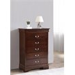 Glory Furniture Louis Phillipe 5-Drawers Bedroom Chest in Cappuccino