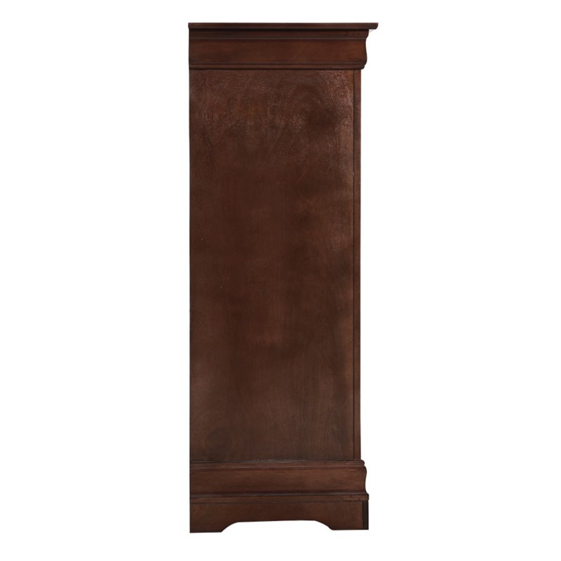 Glory Furniture Louis Phillipe 5-Drawers Bedroom Chest in Cappuccino