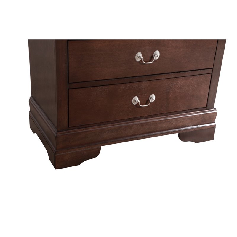 Glory Furniture Louis Phillipe 5-Drawers Bedroom Chest in Cappuccino