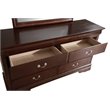 Glory Furniture Louis Phillipe 6 Drawer Dresser in Cappuccino