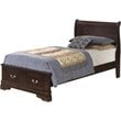 Glory Furniture Louis Phillipe Twin Storage Bed in Cappuccino