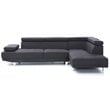 Glory Furniture Riveredge Twill Fabric Sectional in Black