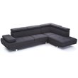 Glory Furniture Riveredge Twill Fabric Sectional in Black
