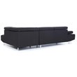 Glory Furniture Riveredge Twill Fabric Sectional in Black