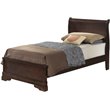 Glory Furniture Louis Phillipe Twin Panel Bed in Cappuccino