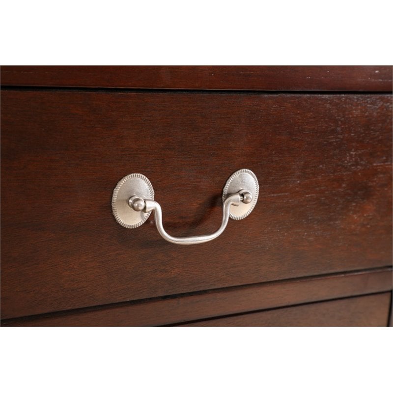 Glory Furniture Louis Phillipe 7-Drawers Bedroom Lingerie Chest in Cappuccino