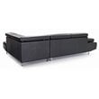Glory Furniture Riveredge Faux Leather Sectional in Black