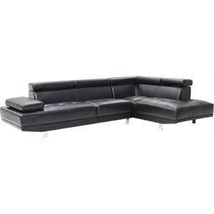 glory furniture riveredge faux leather sectional