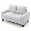 Glory Furniture Newbury Faux Leather Modular Loveseat in White