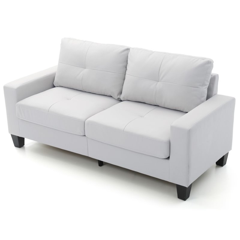 Glory Furniture Newbury Faux Leather Modular Sofa in White