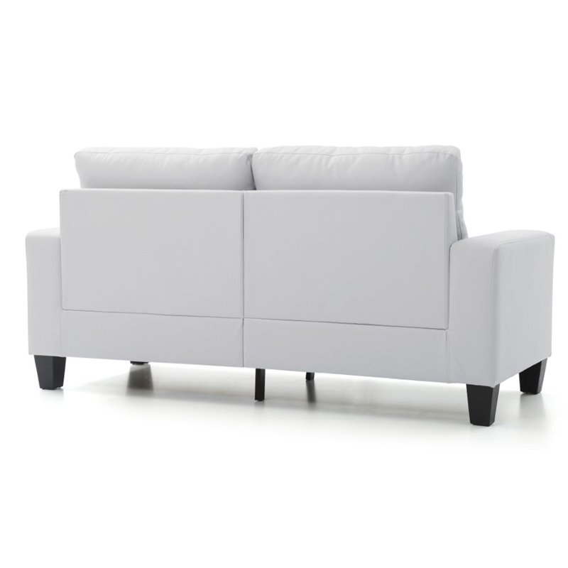 Glory Furniture Newbury Faux Leather Modular Sofa in White