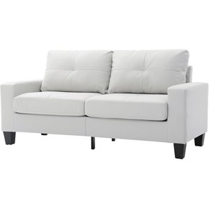 Glory Furniture Newbury Faux Leather Modular Sofa in White
