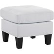 Glory Furniture Newbury Faux Leather Ottoman in White