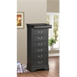 Glory Furniture Louis Phillipe 7-Drawers Bedroom Lingerie Chest in Black