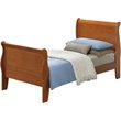 Glory Furniture Louis Phillipe Twin Sleigh Bed in Oak