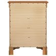 Glory Furniture Louis Phillipe Wood Veneer 4-Drawer Bedroom Chest in Oak