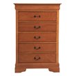 Glory Furniture Louis Phillipe 5-Drawers Bedroom Chest in Oak