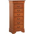 Glory Furniture Louis Phillipe 7-Drawers Bedroom Lingerie Chest in Oak