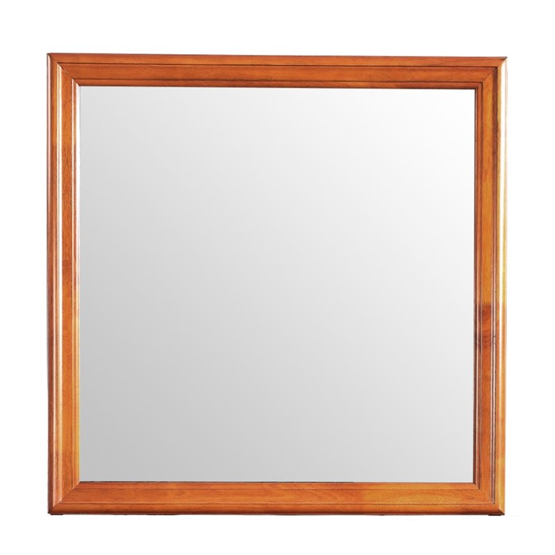 Glory Furniture Louis Phillipe Mirror in Oak