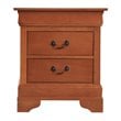 Glory Furniture Louis Phillipe 2 Drawer Nightstand in Oak