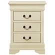 Glory Furniture Louis Phillipe 3 Drawer Nightstand in Beige