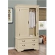 Glory Furniture Louis Phillipe 2 Drawer Armoire in Beige
