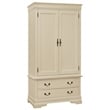 Glory Furniture Louis Phillipe 2 Drawer Armoire in Beige