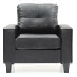 Glory Furniture Newbury Faux Leather Club Chair in Black