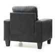 Glory Furniture Newbury Faux Leather Club Chair in Black