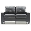 Glory Furniture Newbury Faux Leather Modular Loveseat in Black