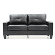 Glory Furniture Newbury Faux Leather Modular Sofa in Black