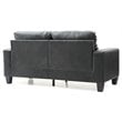 Glory Furniture Newbury Faux Leather Modular Sofa in Black