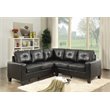 Glory Furniture Newbury Faux Leather Sectional in Black