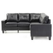 Glory Furniture Newbury Faux Leather Sectional in Black