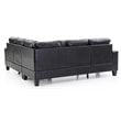 Glory Furniture Newbury Faux Leather Sectional in Black