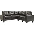 Glory Furniture Newbury Faux Leather Sectional in Black
