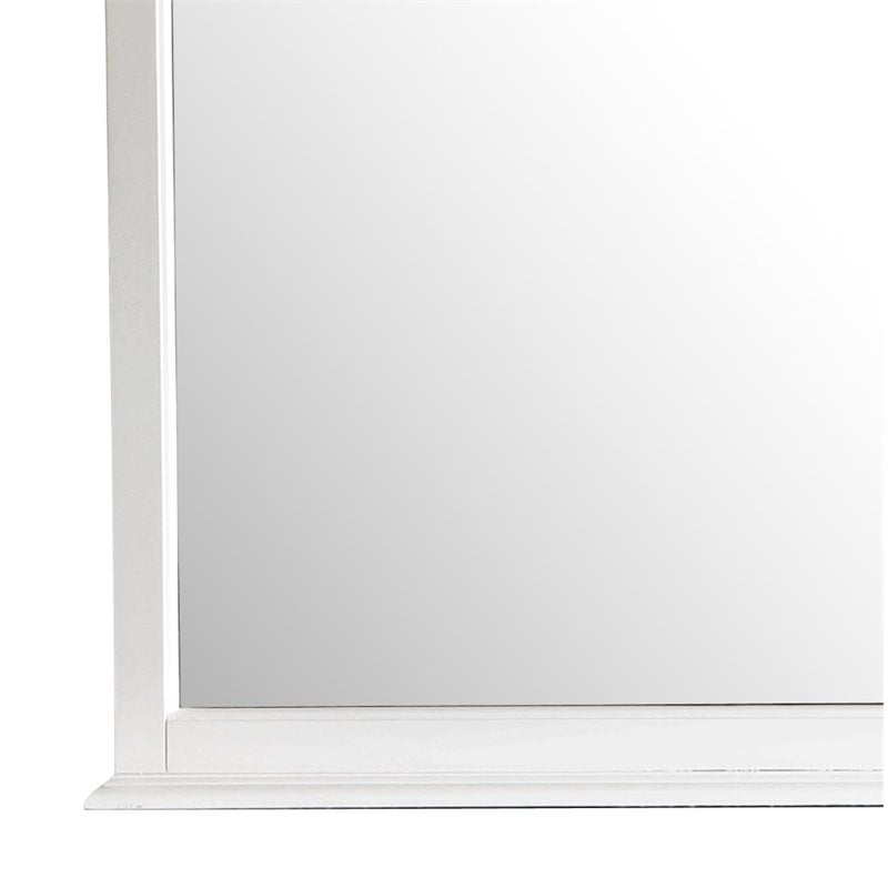 Glory Furniture Summit Wood Veneer Bedroom Mirror in White