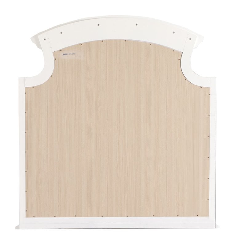Glory Furniture Summit Wood Veneer Bedroom Mirror in White