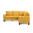 Glory Furniture Newbury Twill Fabric Sectional in Yellow