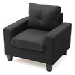 Glory Furniture Newbury Twill Fabric Club Chair in Black