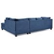 Glory Furniture Malone Microsuede Sectional in Navy Blue