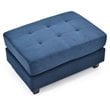 Glory Furniture Malone Microsuede Ottoman in Navy Blue