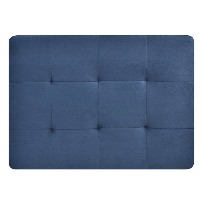 Glory Furniture Malone Microsuede Ottoman in Navy Blue