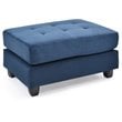 Glory Furniture Malone Microsuede Ottoman in Navy Blue